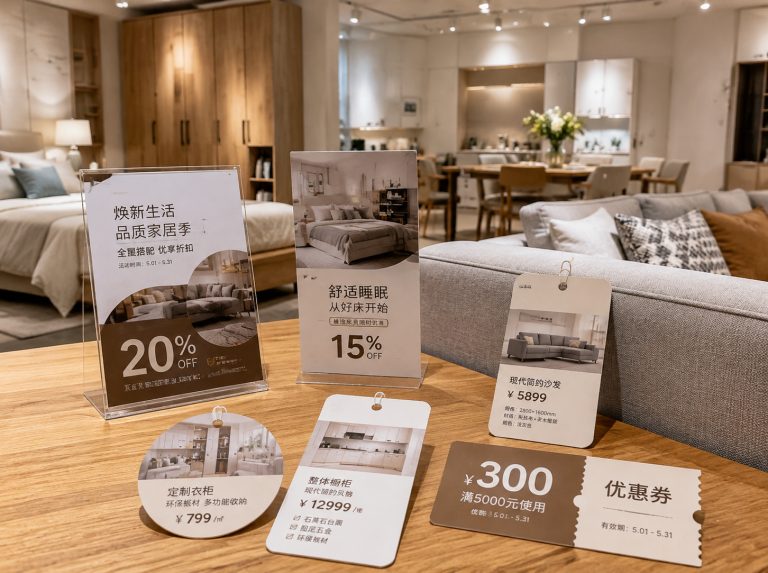 监利家具门店单页海报与吊牌